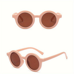 Girls Round Frame Sunglasses UV Protection Sunshade Summer Sunglasses Kids Acces
