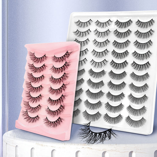 3D Mink Lashes Natural False Eyelashes Soft Wispy Volume Dramatic Long