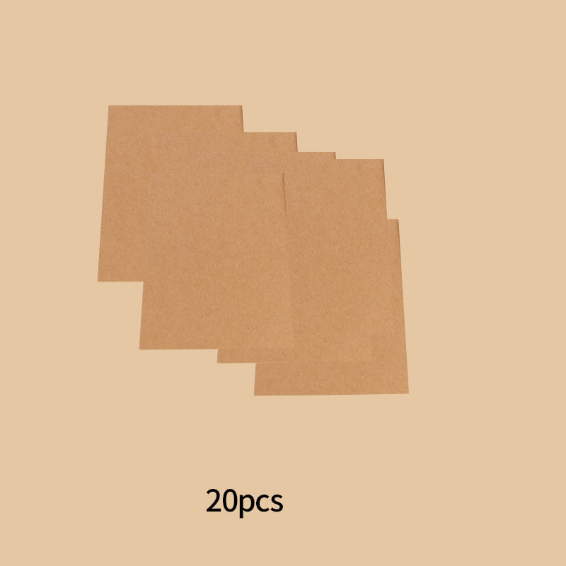 20pcs Thick Cowhide Cardboard DIY Small Card Blank Postcard Bookmark Paper