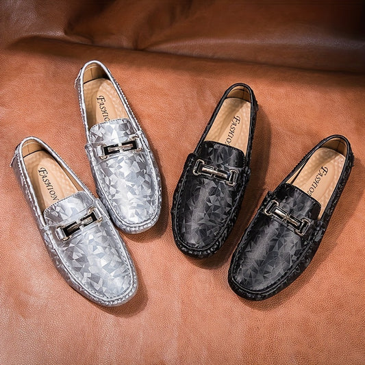 Men's Patterned Moccasin Loafers Non-slip Driving Shoes