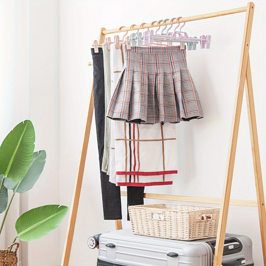 10pcs High Plastic Trouser Rack Non-slip Pants Hanger Clothes Hanger