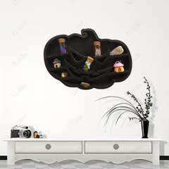 Funny Pumpkin Crystal Holder Wall Mounted Storage Rack