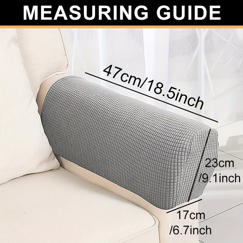 2pcs Stretch Sofa Armrest Cover, Non-slip Fleece Armrest Cover for Furniture