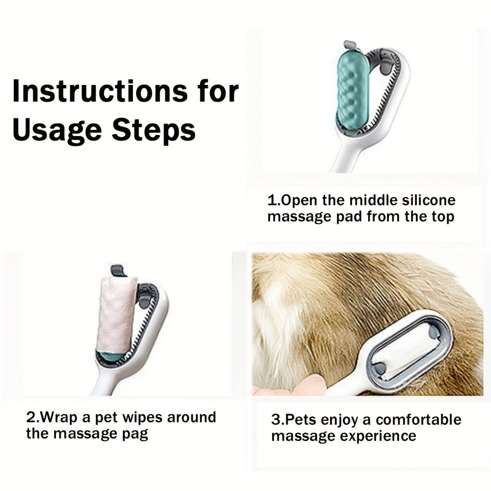 3-In-1 Cat Brushes: Grooming, Massager, Shedding Fur Remover
