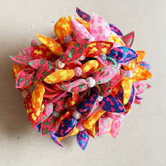 100pc Colourful Rabbit Ear Hair Bands Elastic Mixed Print Bowknot Hair Ropes