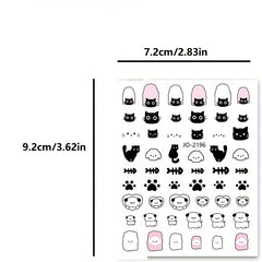 Cartoon Dog Kitten Nail Sticker DIY Decorative Sticker