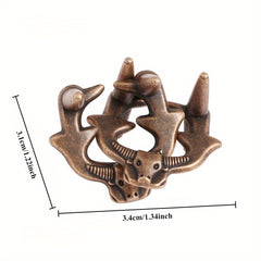 Classic Bronze Luban Locks Set - Logic Creativity Problem Solving