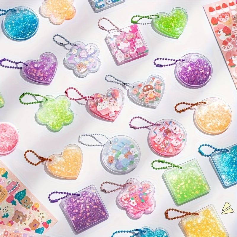 Special Shaped Quicksand Guka Set Stickers Diy Toys Transparent