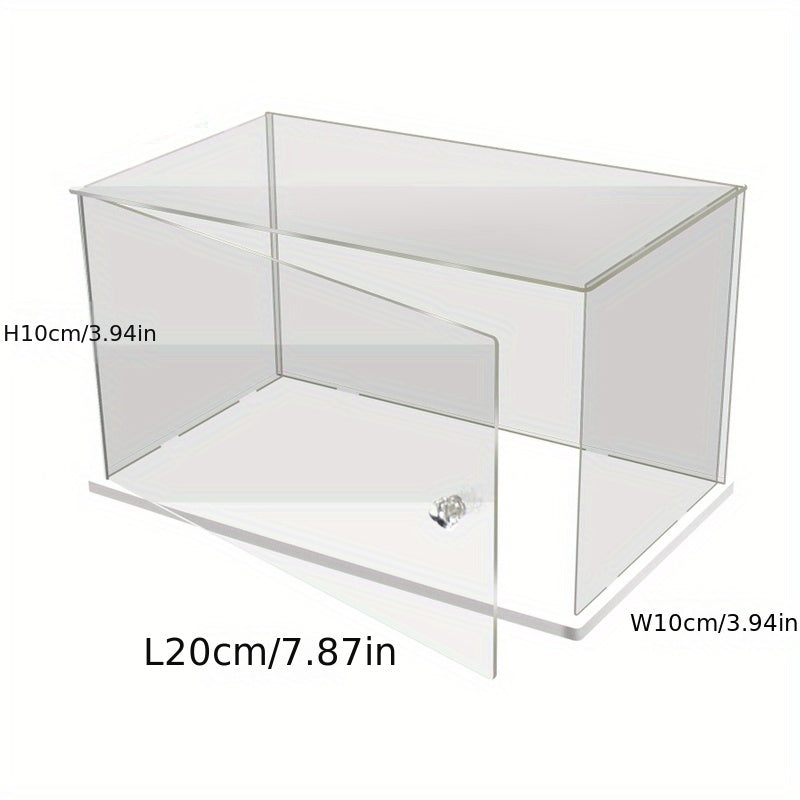 Transparent Display Box With Handle for Building Block Toy Doll Storage