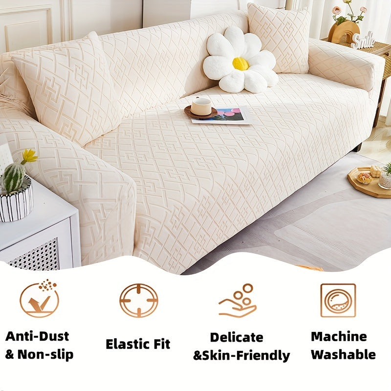 1pc Sofa Slipcover Universal Pet Friendly Non Slip Couch Cover Machine Washable