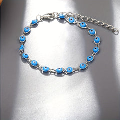 Multicolor Devil's Eye Beads Resin Bracelet