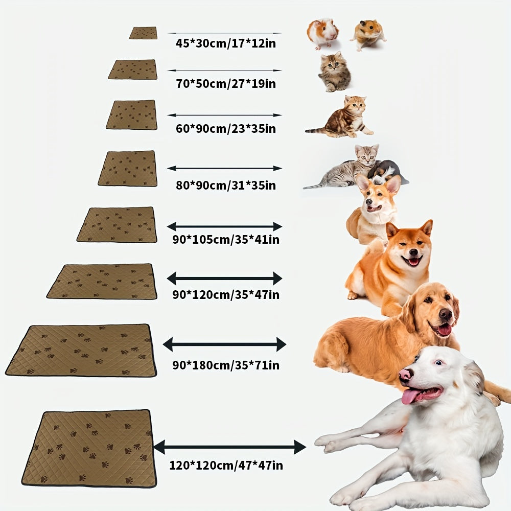 Pet Paw Print Mat Cartoon Blanket Soft Comfortable
