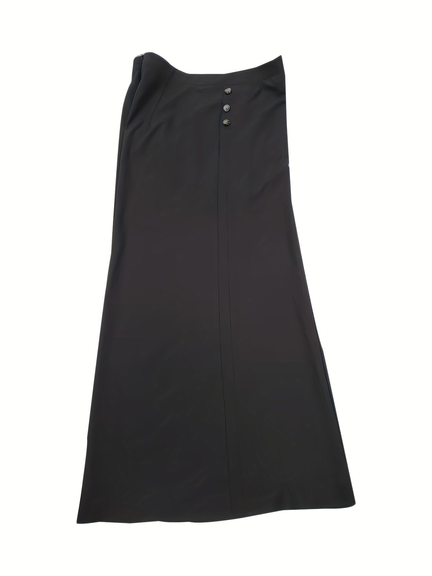  Women's Wide Leg Button Decor Loose Trousers