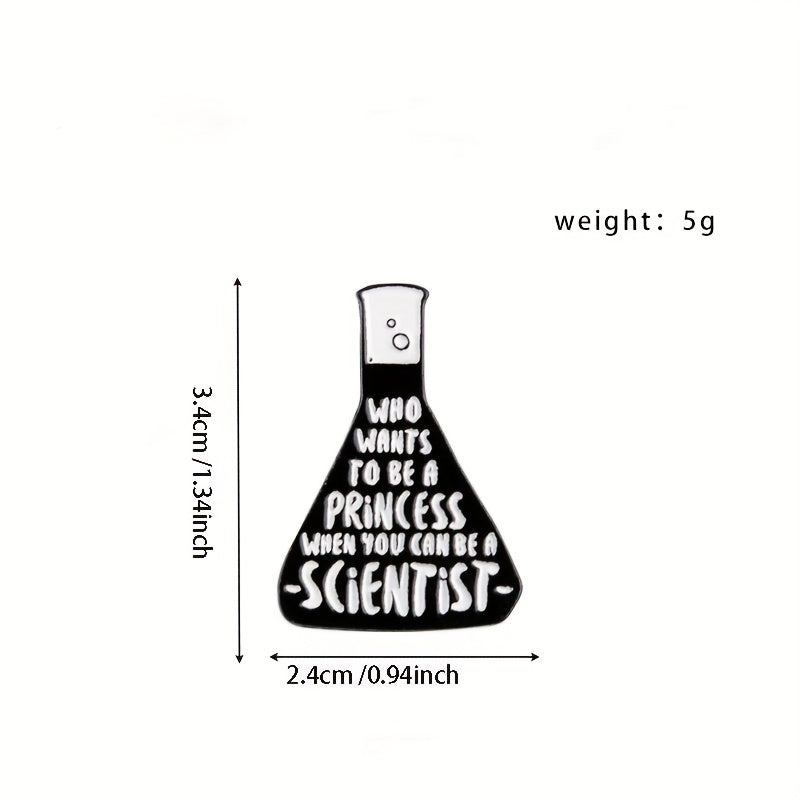 Science And Coffee Enamel Brooches Metal Pins Badges For Friends