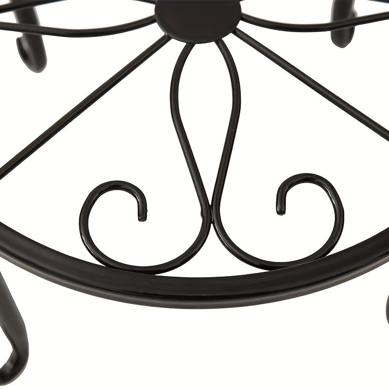 2pcs Metal Rustproof Iron Plant Stand Indoor Outdoor Garden Planters Pots