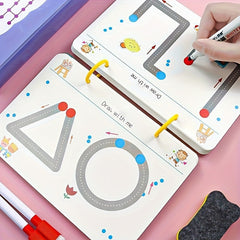 34 Page Control Pen Exercise Book Set for Kids, Erasable Pens