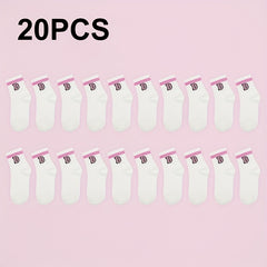 10 20 30 Pairs Letter Print Socks Breathable Sports Short Socks Women's Stocking