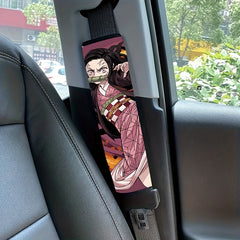 Anime Car Seat Belt Cover Breathable Shoulder Pad Interior Protection