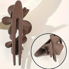 2pcs Matte Hair Claw for Women Back Head Updo Hair Clip