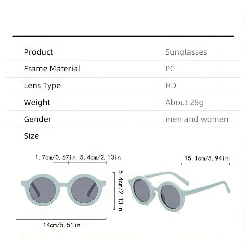 Y2K Round Sunglasses UV400 Candy Glasses for Beach Party Club