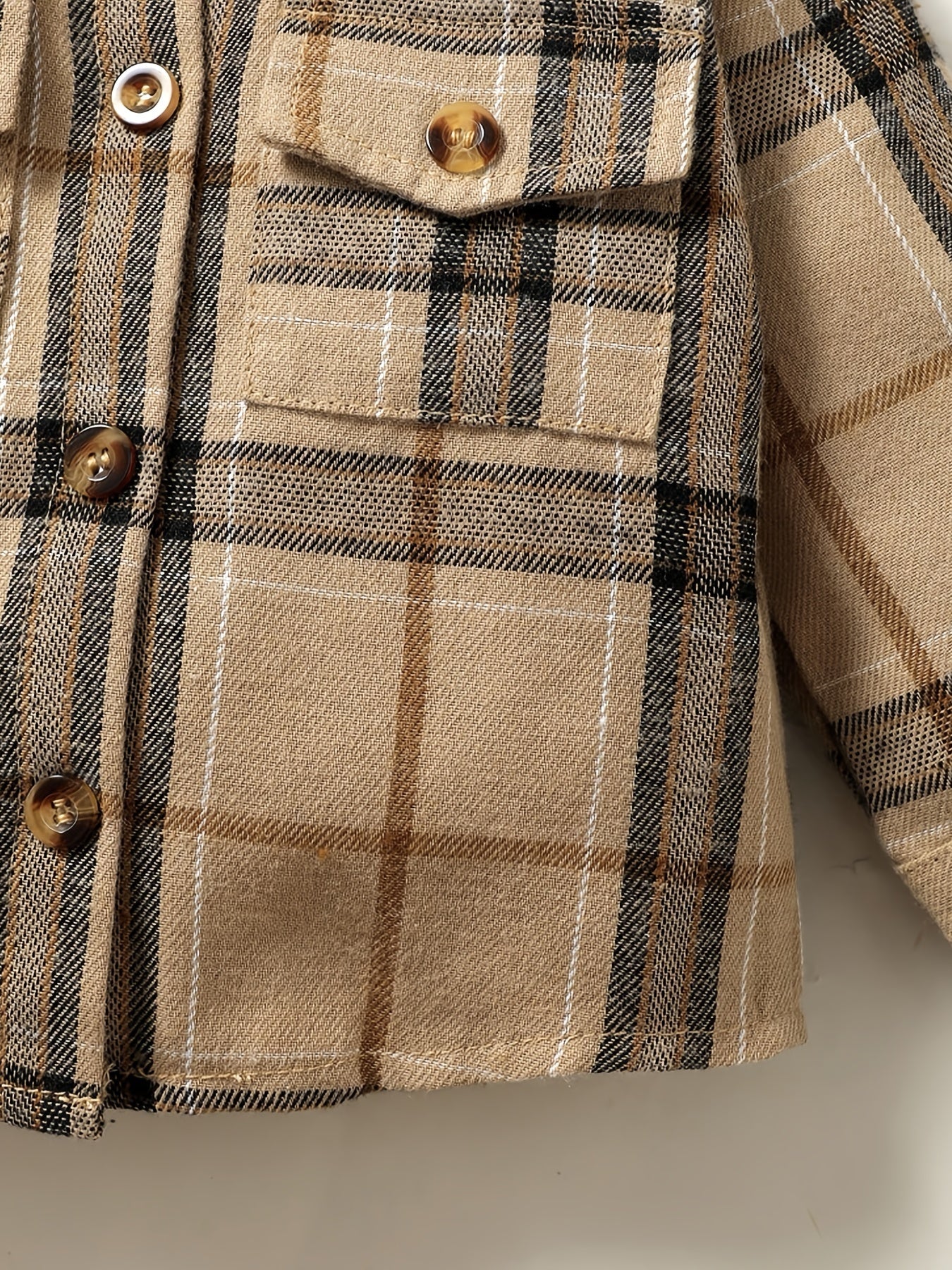 Boy Plaid Shirt Romper Flannel Long Sleeve Oversized Tops Button Down