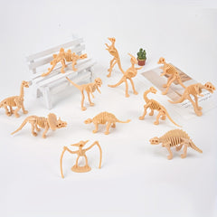 12pcs Dinosaur Skeletons PVC Model Set Educational Realistic Figures