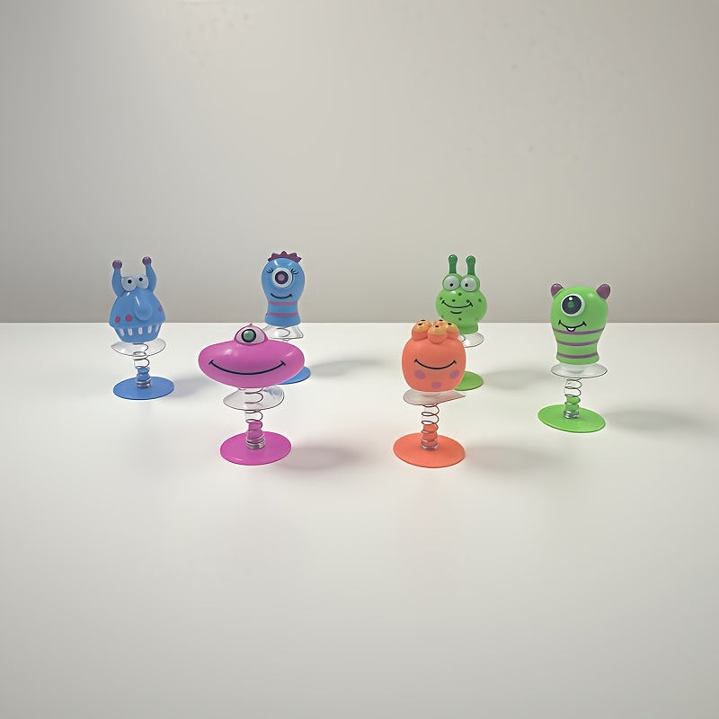 6pcs Jumping Pop It with Monster Sping Launcher Multicolor
