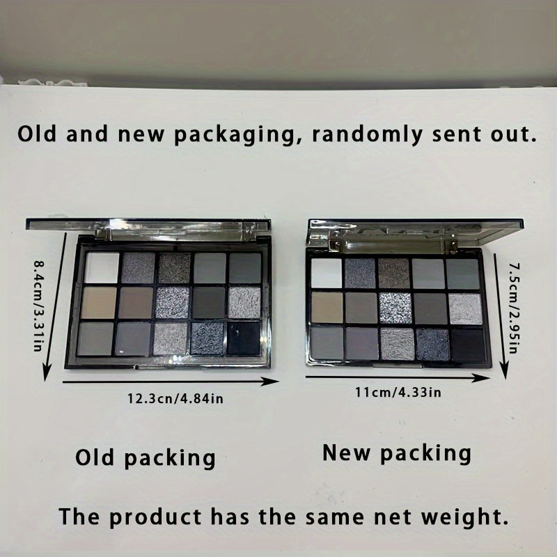 15 Shade Smoky Eyeshadow Palette Punk & Grayscale Make Up Kit