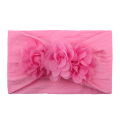 Baby Girls Nylon Three Flower Headband Hair Accessories