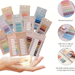 Morandi Index Stickers, 10 Colors, Transparent, Student Reading Marking Stickers