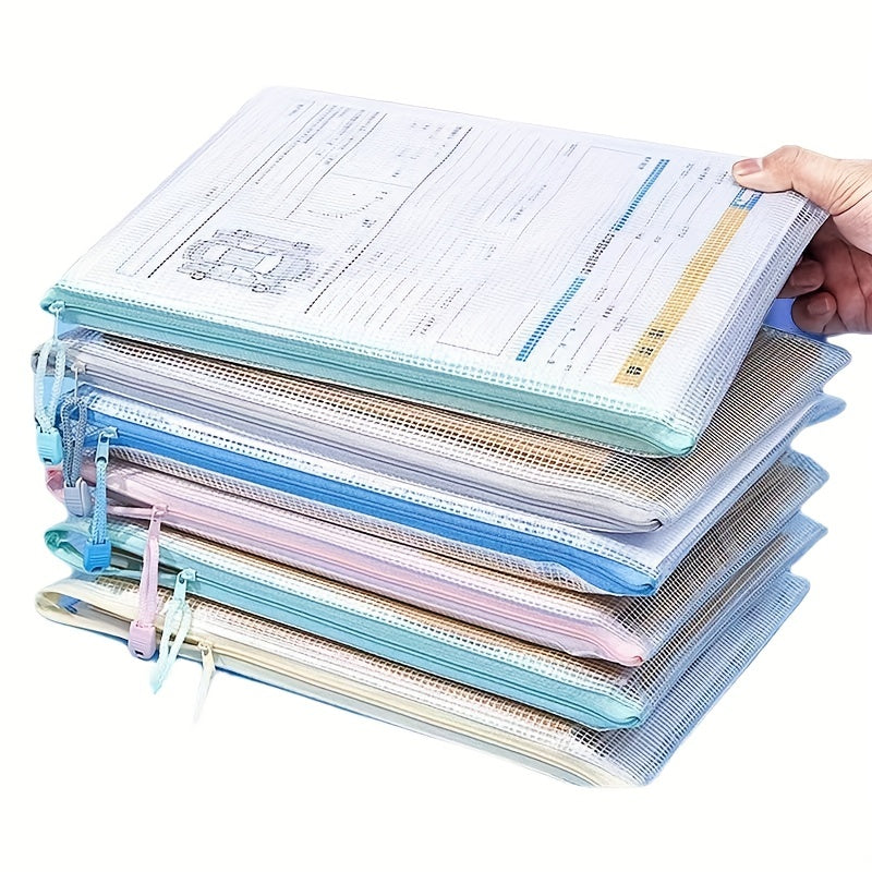 5pcs Waterproof Mesh Zipper Storage for Home Office and Travel