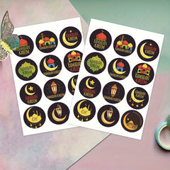 4 Sheets Star Moon Stickers Ramadan Gift Decoration