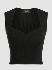 Y2K Sweetheart Neck Crop Tank Top