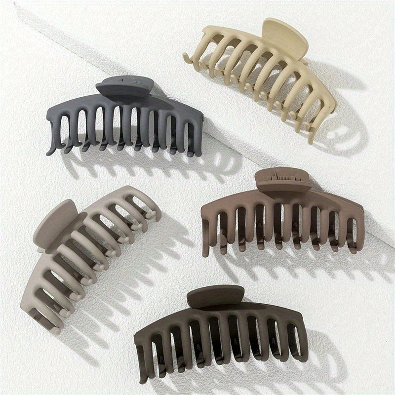 5pcs Frosted Hair Claw Women's Shark Claw Combination Set