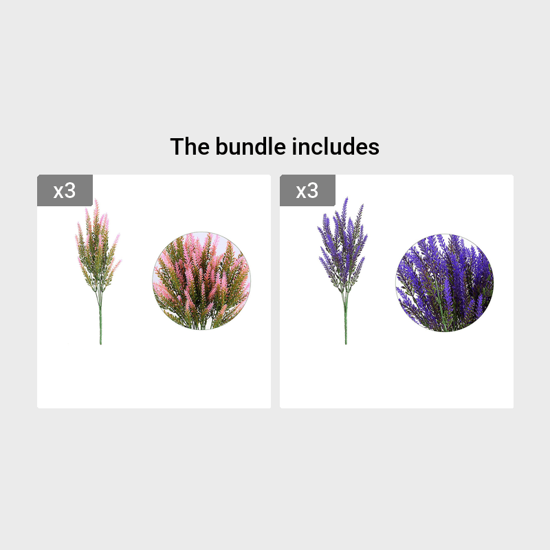 Artificial Lavender Bouquet UV Resistant for Garden Porch Decoration