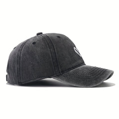 Vintage Baseball Cap Heart Embroidered Dad Hat Adjustable Sun Hats