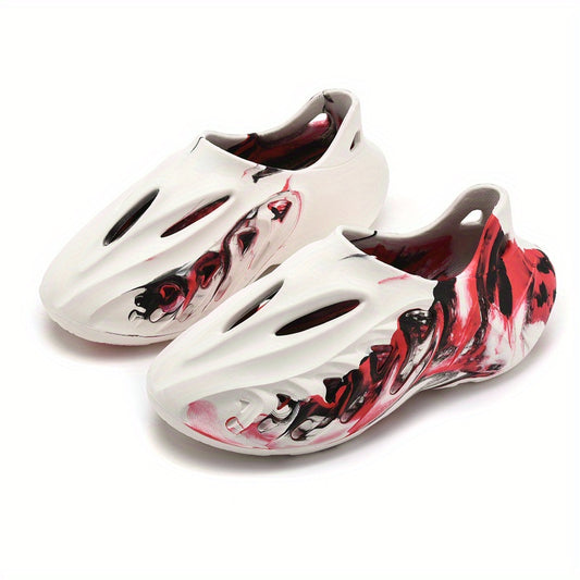 Men's Tie Dye Foam Runners Cut Out Shoes