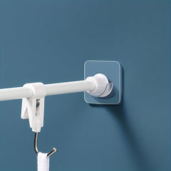 2pcs Telescopic Curtain Rod Fixing Bracket Adhesive Type