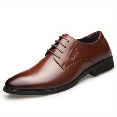 Men's Almond Toe Derby Shoes Lace up Front Dress Shoes