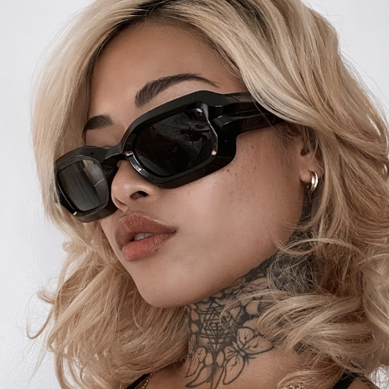 Vintage Rectangle Frame Sunglasses Cyberpunk Y2K PC Frame