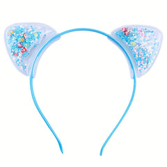 Cat Ears Hair Band Star Sequin Head Hoop for Kids