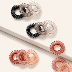 18pcs Tel Cord Hair Tie Elastic Bands Ponytail Holder Headband