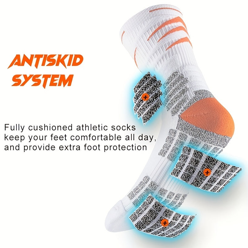 Veidoorn Basketball Socks Towel Bottom Compression Anti Slip Sweat Absorbing