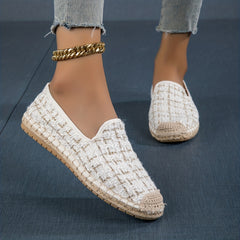Women's Plaid Slip On Espadrille Shoes Lightweight & Comfortable