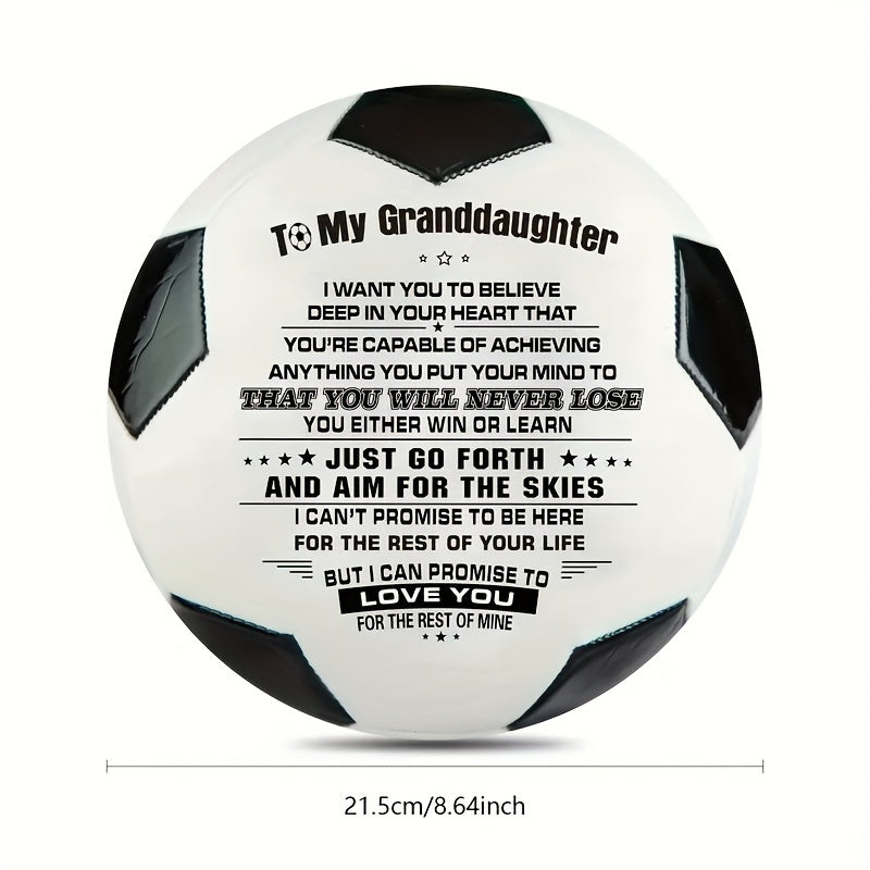Soccer Ball Football To My Grandson Size 5 - Anniversary Birthday