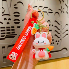 Rabbit Doll Anime Couple Keychain Pendant for Women