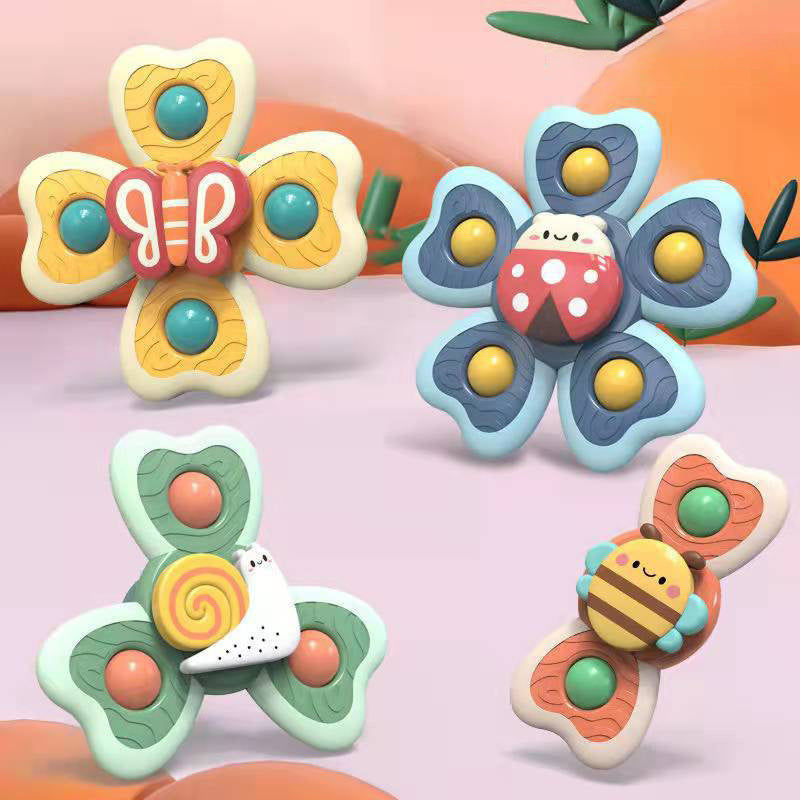 Suction Cup Spinning Top Insect Toys for Babies