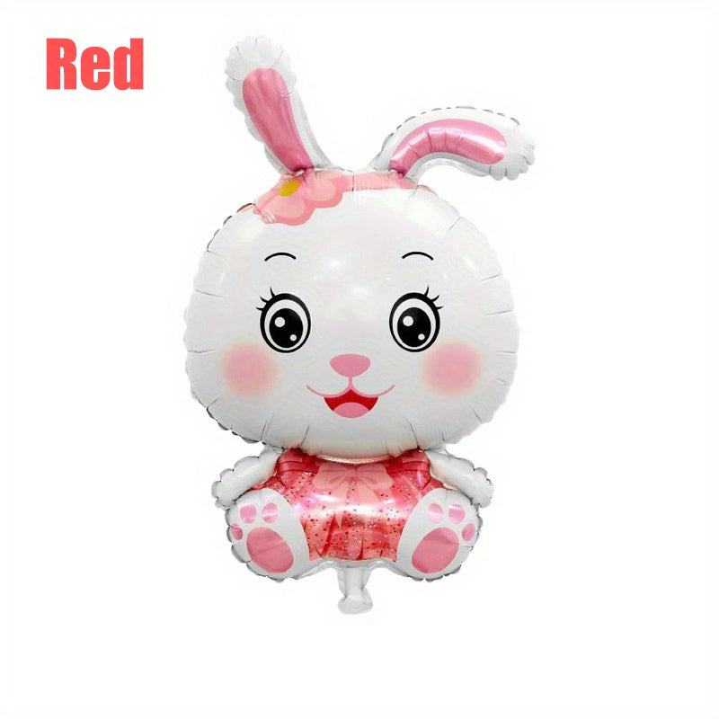 Rabbit Toys Balloon Red Purple Easter Children's Party Decoration