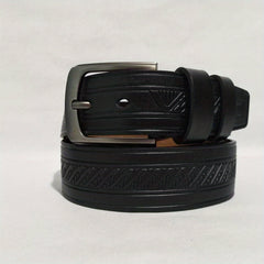 Men's Vintage Plaid Pattern Business Belt