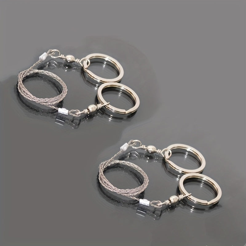 2pcs Stainless Steel Folding Rope Saw for Outdoor Camping